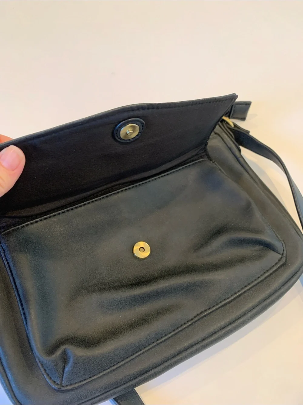 Relic by Fossil Charcoal Medium Faux Leather Multipocket Crossbody Shoulder Bag